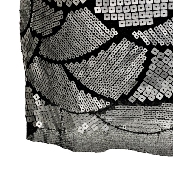 Chelsea & Violet Mini Skirt Black & Silver Sequin - Picture 3 of 3